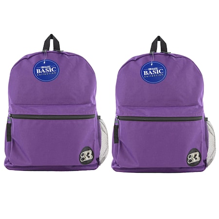 Bazic Basic Backpack 16in Purple, PK2 1037